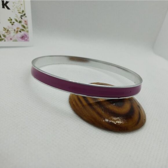 Vintage Floral Cloisonne Bangle: Red Enamel Brass Bracelet Retro Maroon enamel bracelet‎